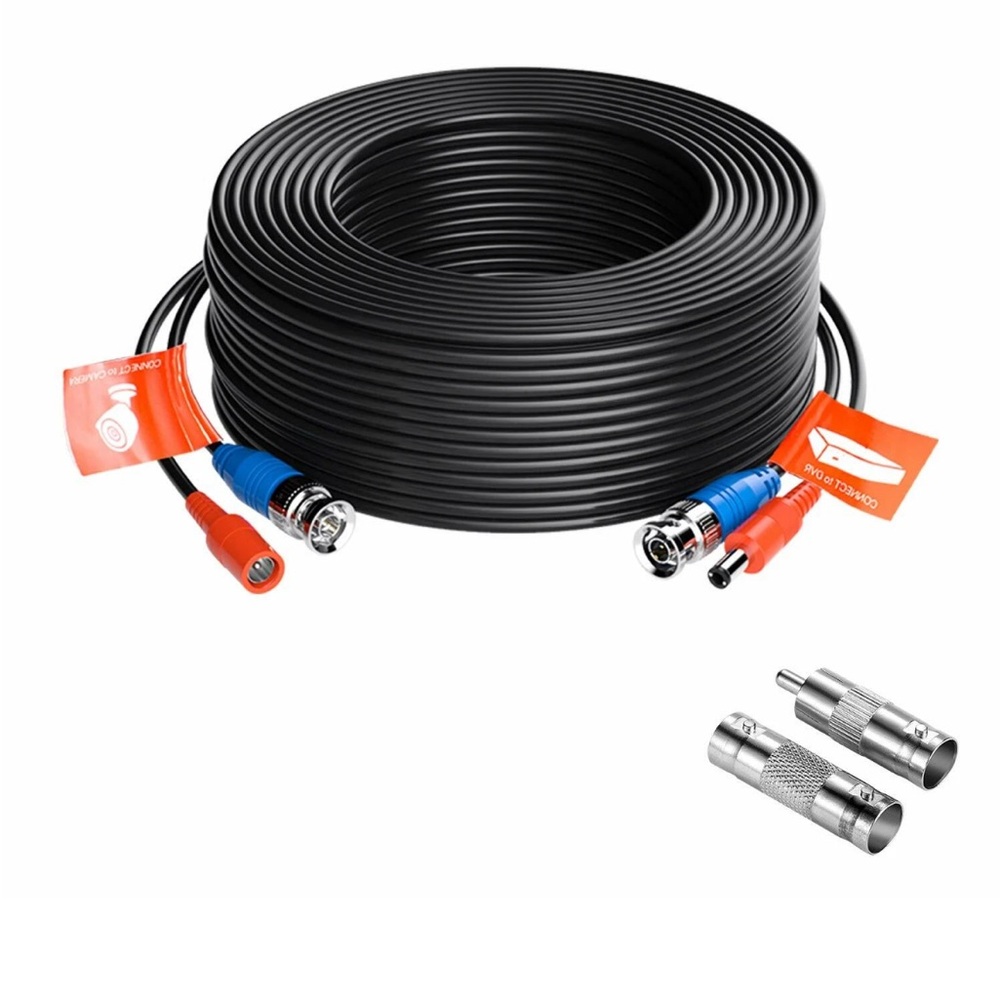 ZOSI CCTV Security Camera BNC Cable 100’ Wire Cord Video Power Cable NEW